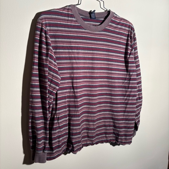 Vintage Lands’ End Super T Striped Long Sleeve Tee - Picture 1 of 8